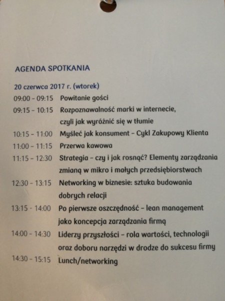 Agenda spotkania
