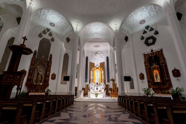 Oświetlenie Kościoła pw. Św. Rocha w Białymstoku, fot. Maciej Nowakowski